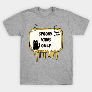 Spooky Vibes Only Cat Halloween T-Shirt